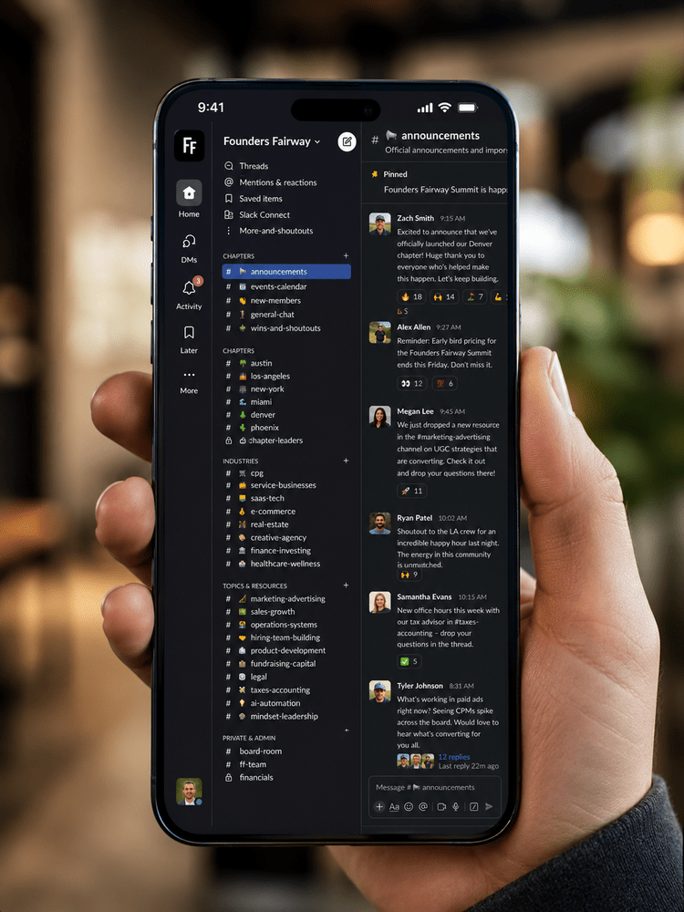 Founders Fairway Slack community